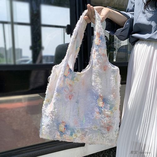 艺术小众设计多巴胺o背心腋下帆布包女学生韩版逛街大容量手提布