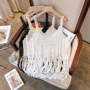 蕾丝外搭吊带背心女夏外穿镂空上衣流苏马甲J坎肩罩衫 2025百搭马