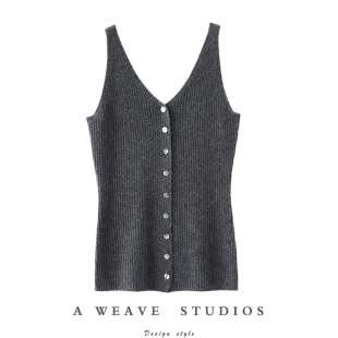 好穿呀老喜欢这件了羊绒吊带女纯羊绒L开衫 毛衣背心针织打底衫