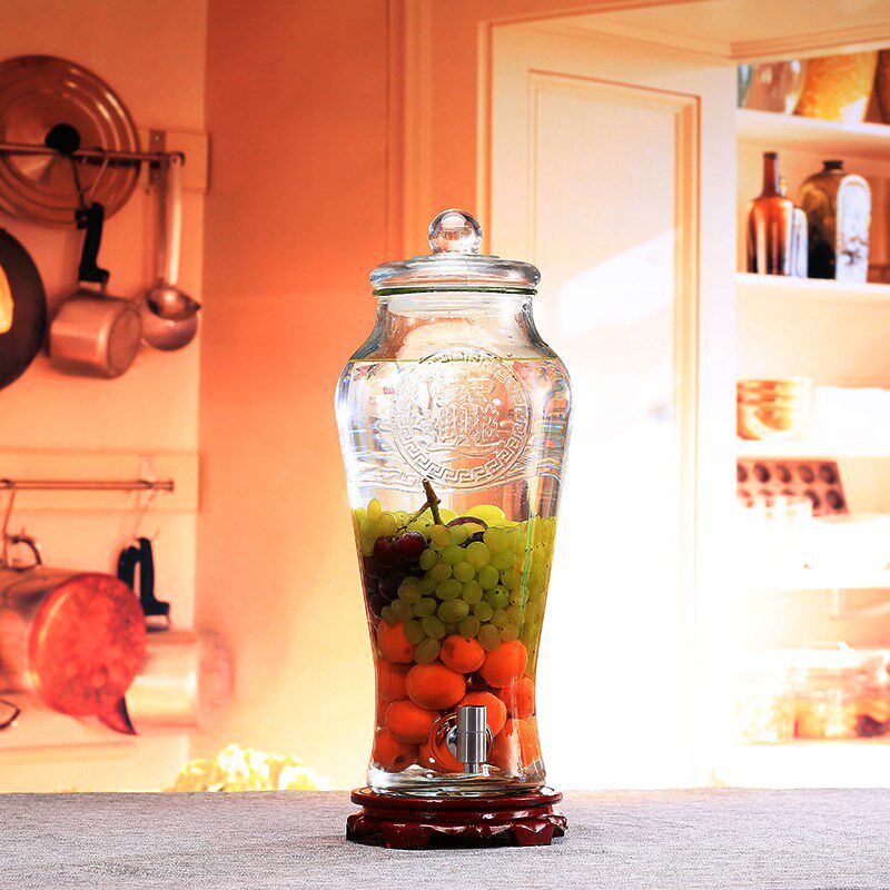 参泡酒玻璃瓶无铅玻璃密封药酒坛斤斤泡酒坛容器