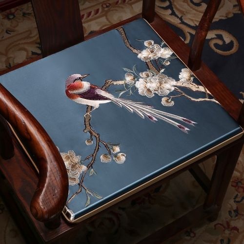 中式实木椅子太师椅餐椅圈椅茶红木沙发坐垫红木家具椅垫防滑