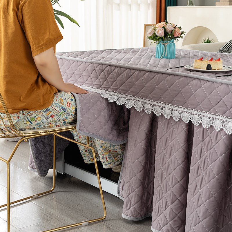 新款加绒加厚烤火罩冬季长方形茶几烤火桌罩电烤炉保暖电火罩子