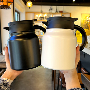 显温度保温壶316不锈钢家用焖茶D老白茶壶闷泡壶泡咖啡宿舍热水壶