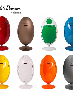 意大利原装oldi Deign创意旋转恐龙蛋垃圾桶家用带盖大号