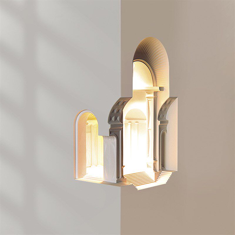 圣母院壁灯内嵌壁龛感应夜灯走廊石膏灯嵌入式墙角嵌墙灯氛围灯