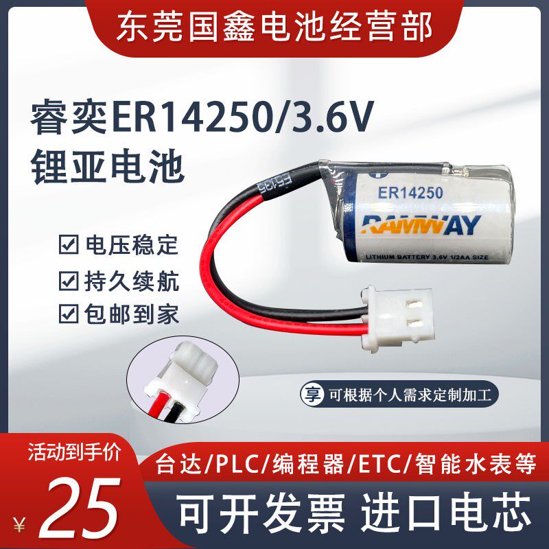 睿奕E台达LC工控编程器仪表仪器水表探头.电池