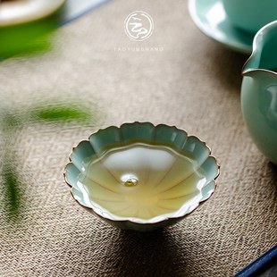 厚湖窑汝窑茶杯开片主人杯个人单杯陶瓷品茗杯功夫茶具茶碗盏礼盒