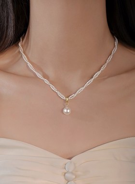 【巷南】双层珍珠项链轻奢2025新款爆款颈链小众高级感女款锁骨链