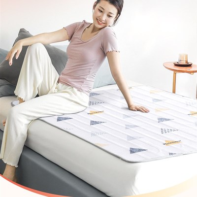 彩虹电热毯单人双人双控开关加厚安全除螨学生宿舍床电褥子定时
