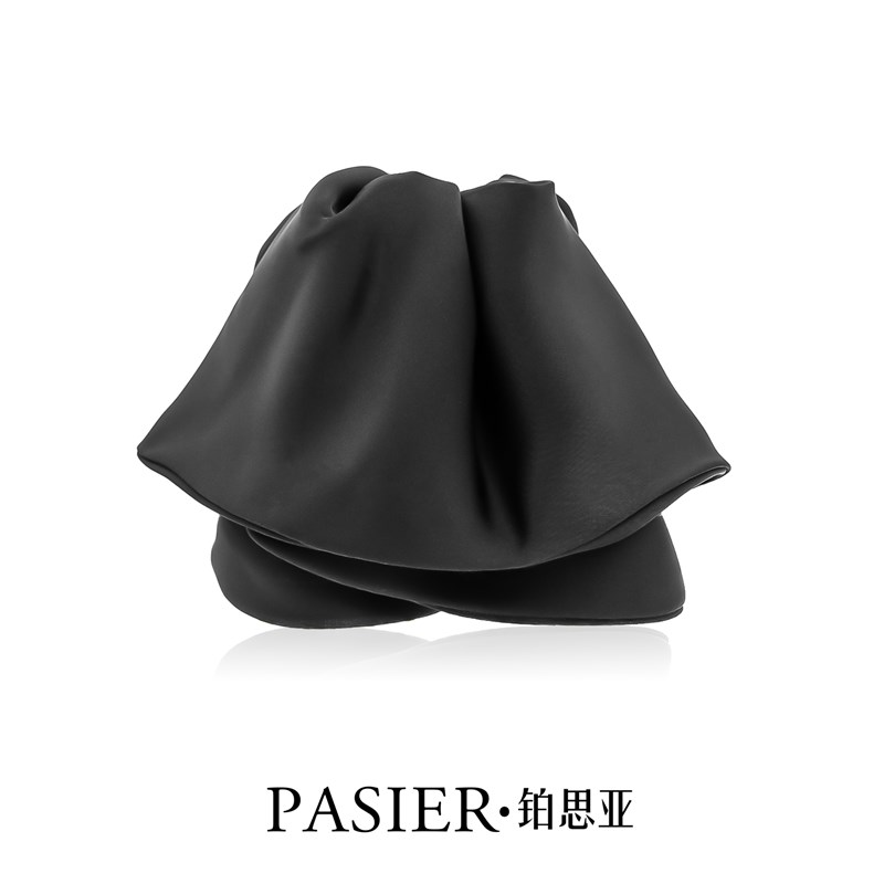 铂思亚韩系新款裙摆发夹夏季简约百搭缎面马尾抓夹高级显发量头饰