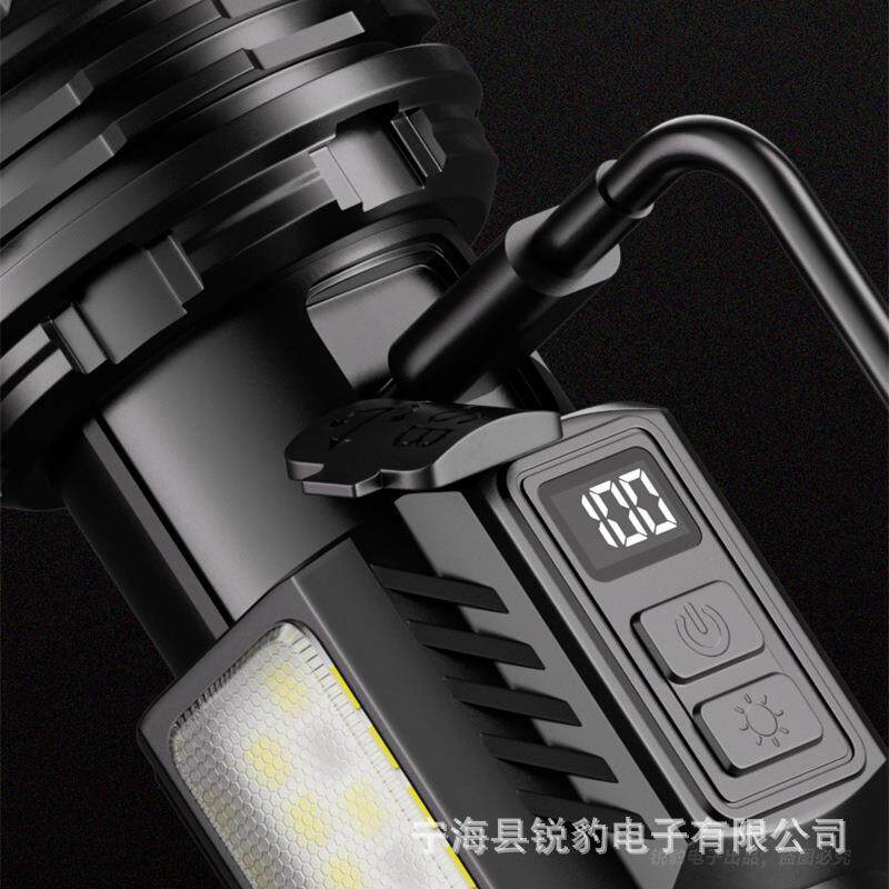 锐豹手电筒强光充电超亮户外远射大功率长续航容量家用新款