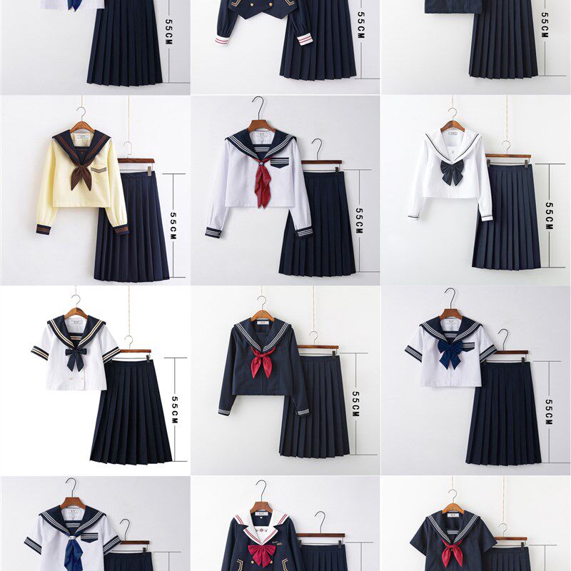 日系甜美JKg制服正统基础款水手服中间服学院风校服班服百褶裙套