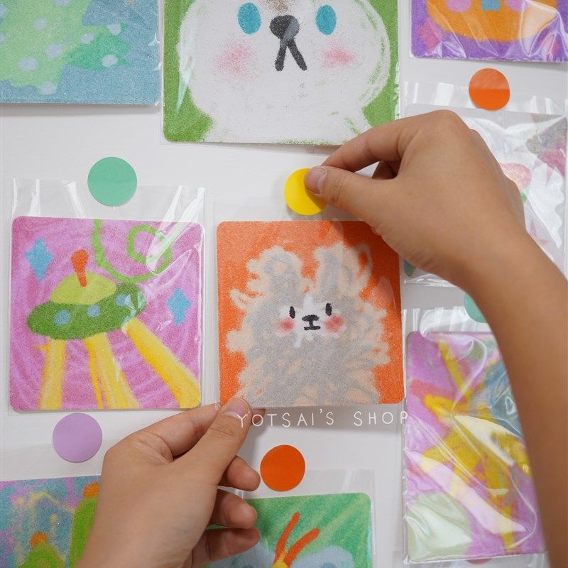 自由空白沙画材料包 16色24色36色彩沙  赠工具 DIY 手工油菜菜,玩具/童车/益智/积木/模型,沙画/胶画/画,淘宝优惠券,粉丝福利购,淘宝优惠卷