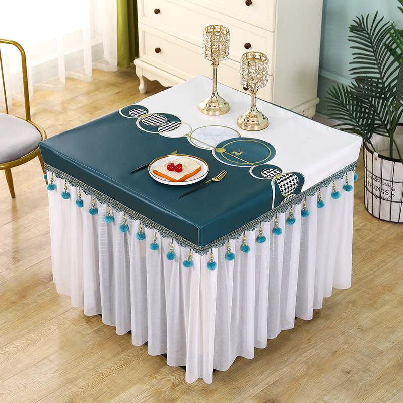 桌布电炉罩薄款夏季n长方形电烤炉罩烤火桌罩套茶几炉子罩防水防,居家布艺,桌布,淘宝优惠券,粉丝福利购,淘宝优惠卷