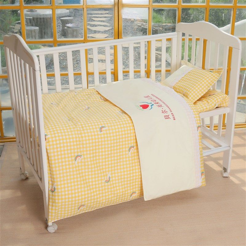 幼儿园拼接绣字三件套六件套彩条儿童床上L用品宝宝午睡被子可定,床上用品,床品套件/四件套/多件套,淘宝优惠券,粉丝福利购,淘宝优惠卷