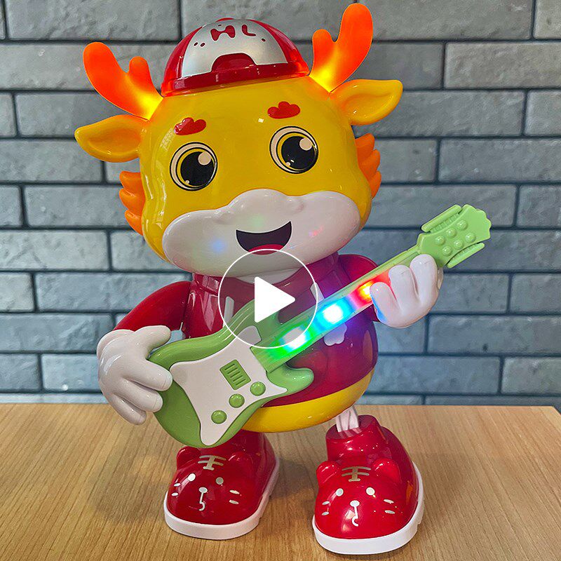 婴儿玩具0一1岁会唱歌跳舞的小龙宝宝抬头训练6女孩3儿童新年礼物