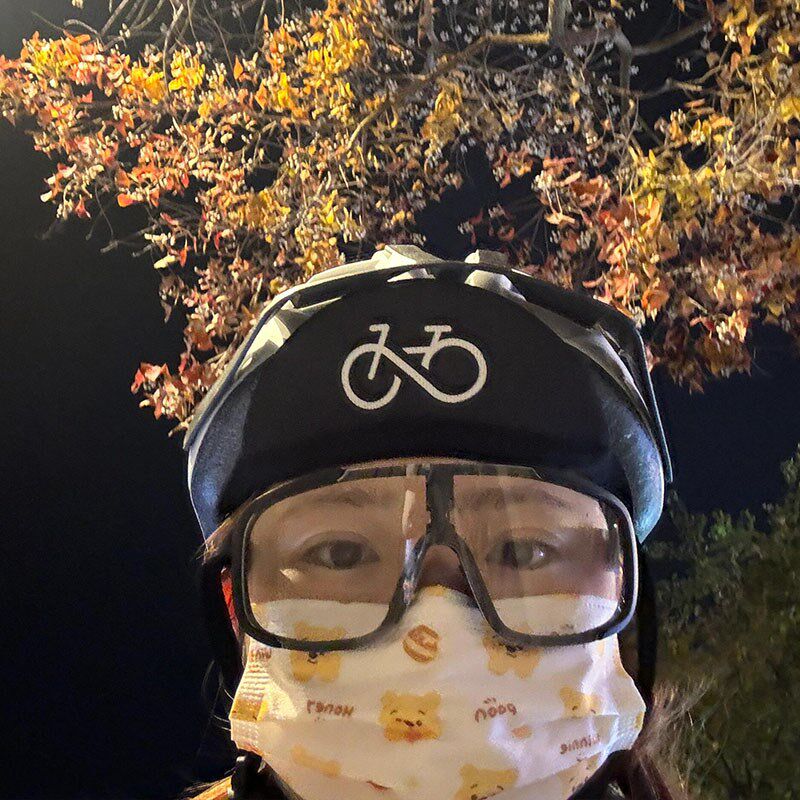 自行车骑行小帽女卡通头盔内衬帽公路山地车保暖透气骑行装备可爱