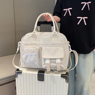 短途手提旅行包女单肩小型出差行行李袋收纳包手提运动健身包