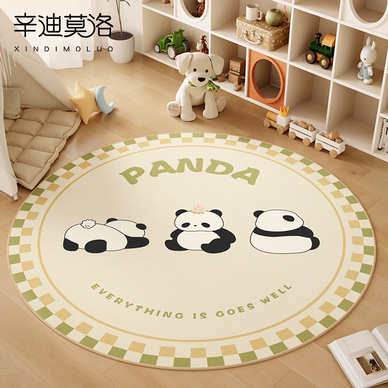 客厅圆形地毯电脑椅书房转椅地垫沙发吊篮卧室床边毯防滑隔音脚垫