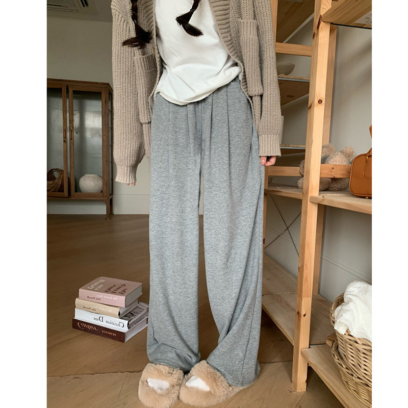 孕妇阔腿裤春秋外穿宽松休闲糯米裤黑灰托腹垂感秋冬加绒直筒裤子,孕妇装/孕产妇用品/营养,孕妇休闲裤,淘宝优惠券,粉丝福利购,淘宝优惠卷