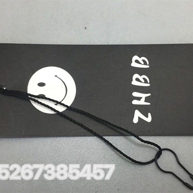 吊牌绳子 小别针 服装吊绳定做 黑色铜葫芦别针线 X吊粒手穿针绳
