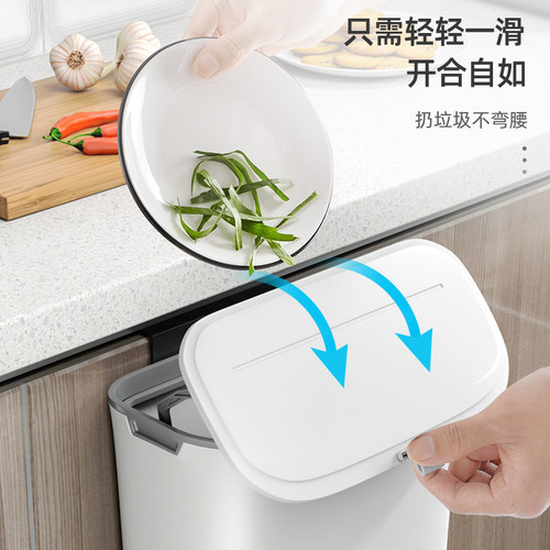 厨房隐藏式台g下柜内壁挂垃圾桶带盖防臭猫屎垃圾篓卫生间客厅筒