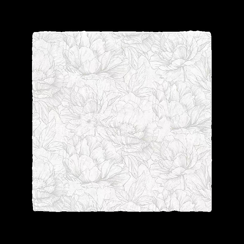 简约素描芍药大花壁纸美式复古轻奢客厅墙纸墙布法式餐厅壁纸壁画