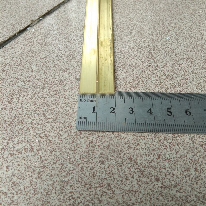 20mm宽铜T条 接缝压条 铜压线条 封边条 T字扣条 背景墙装饰条