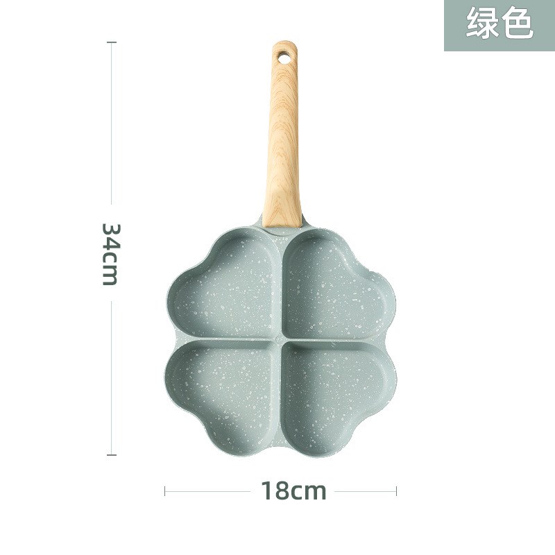 新款创意爱心烤盘不粘四孔鸡蛋汉堡煎锅电磁炉通用迷X你煎蛋锅