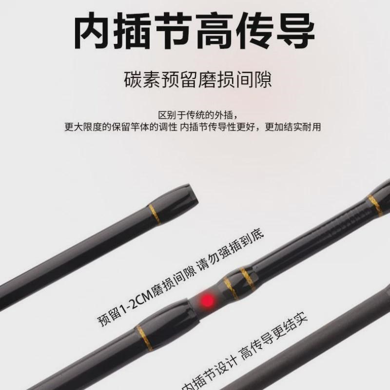钓鱼竿滑杆滑竿滑漂路亚竿大x导环碳素l快调虫竿实木直柄路套装
