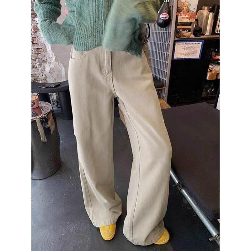 孕妇裤子春秋新款卡其色牛仔裤直筒窄版宽松休闲显瘦阔腿长裤秋装,孕妇装/孕产妇用品/营养,孕妇休闲裤,淘宝优惠券,粉丝福利购,淘宝优惠卷