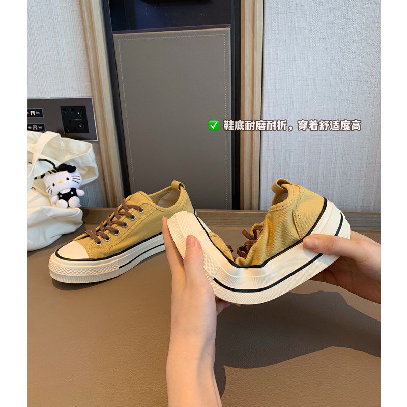 女大童日c光黄帆布鞋2025春夏季新款青少年百搭休闲板鞋学生运动,童鞋/婴儿鞋/亲子鞋,板鞋,淘宝优惠券,粉丝福利购,淘宝优惠卷