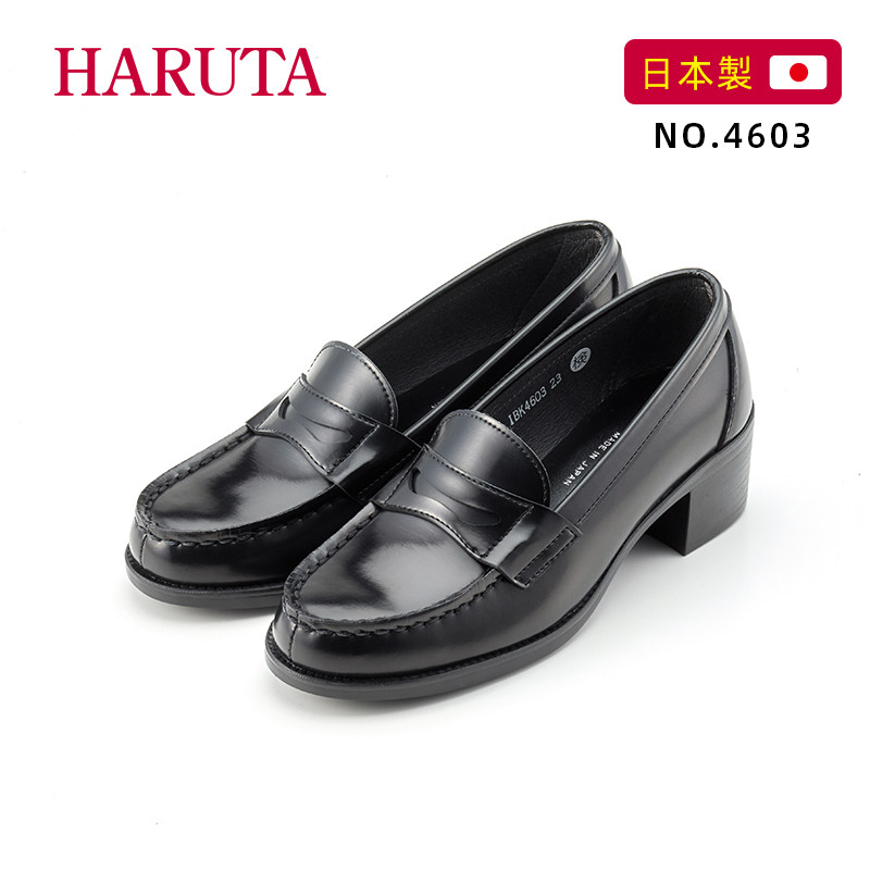 Harubta4603日系学生百搭正统中跟粗跟学院小皮鞋JK制服鞋乐福鞋