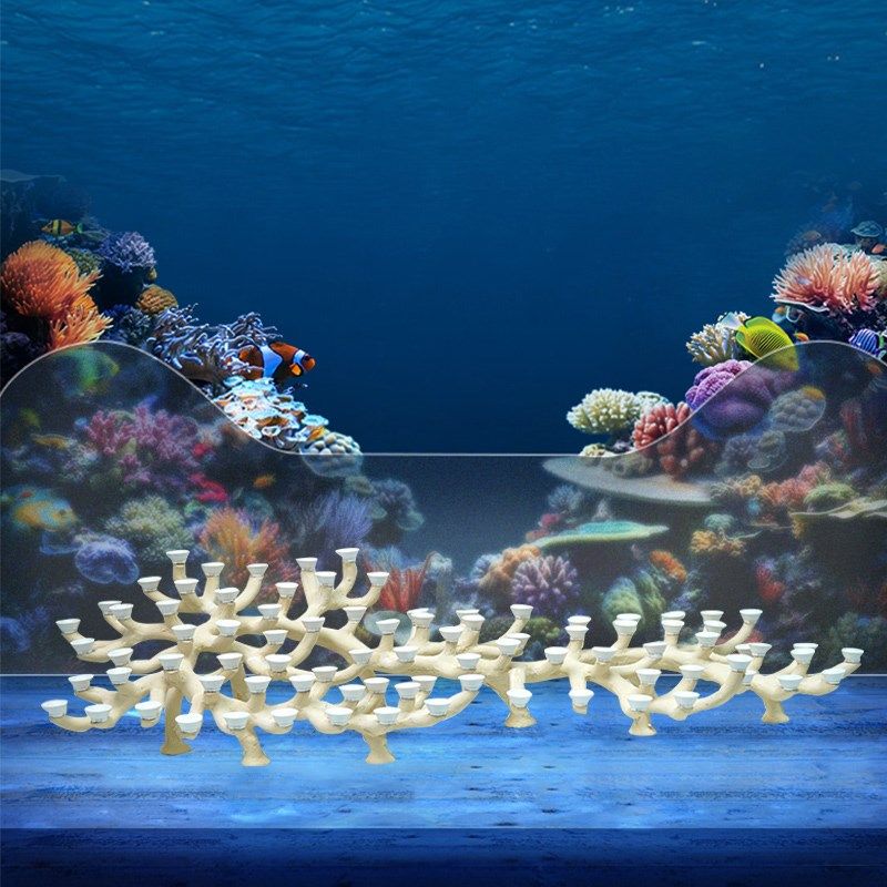 180海水缸造景石养鱼摆件树景烧制款珊瑚鱼缸造V景装饰摆件定制