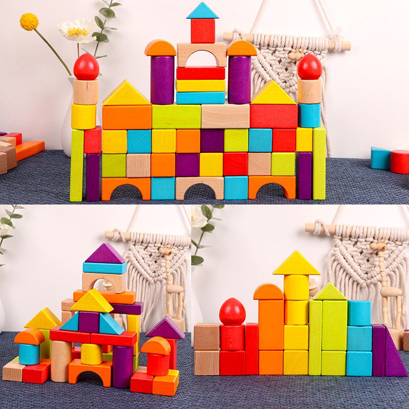 婴儿童宝宝榉木大块颗粒积木1-y2-3周6岁男女孩益智拼装玩具可啃,玩具/童车/益智/积木/模型,木质积木,淘宝优惠券,粉丝福利购,淘宝优惠卷