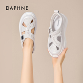 达芙妮凉鞋 外穿厚底增高休闲百搭透气镂空包头凉鞋 女25新款 夏季