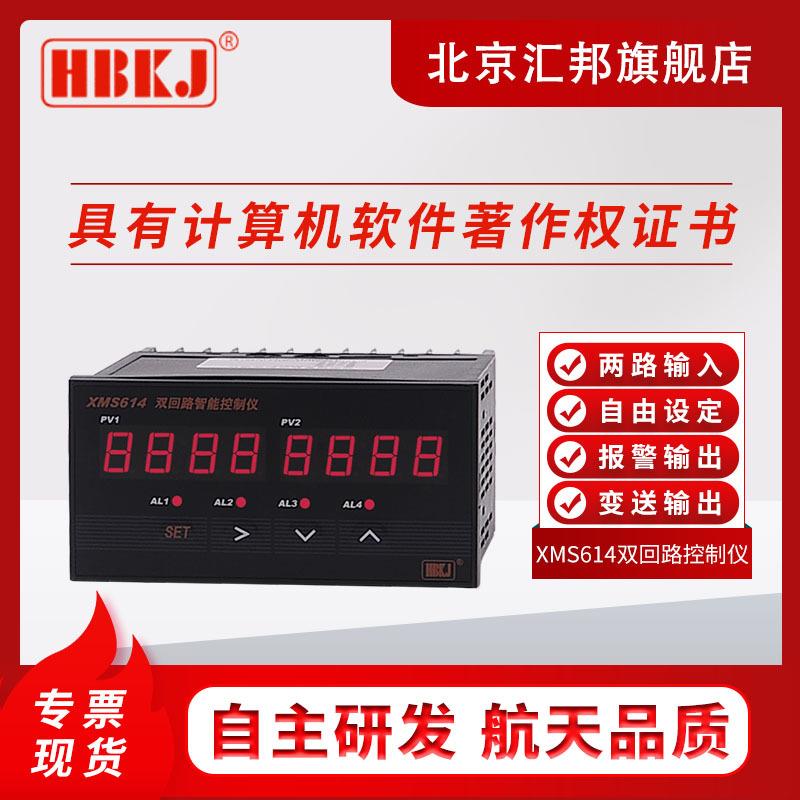 XMS614XMS616XMS618双回路智能控制仪双通道温度压力液位流量表