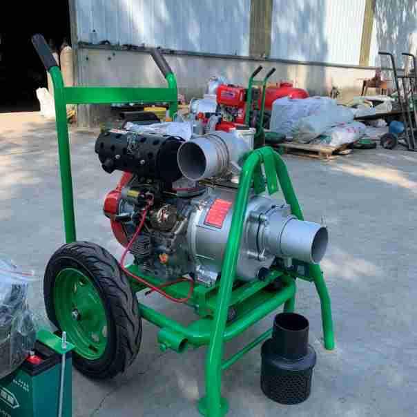 菜园浇灌小型柴油抽水机四寸手推款自吸泵195动力高扬程水泵