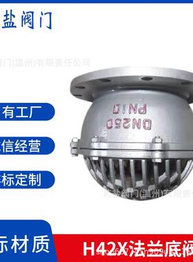 H42X-6C10P16RL国标WCB铸钢304不锈钢316L法兰水泵底阀管道储水逆