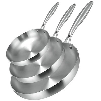 304 Stainfless Steel Frying Pan, NonStick Pan Fried Steak Po