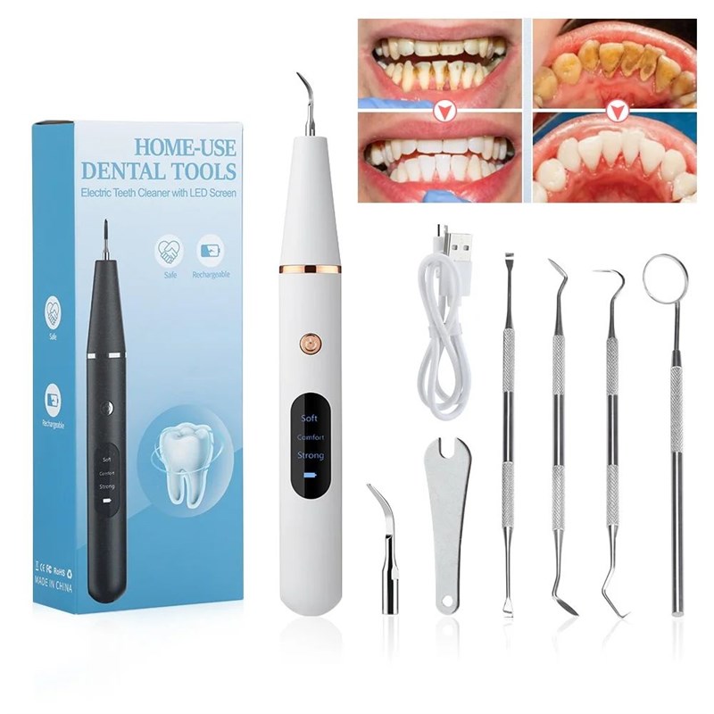 Ultrasonic Dental Calculus Scaler Teeth CleanerS Smoke Stain