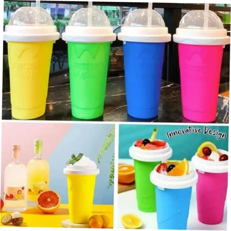 Quick-Frozen Squeeze vCup Slushy Maker Ice Cream Maker