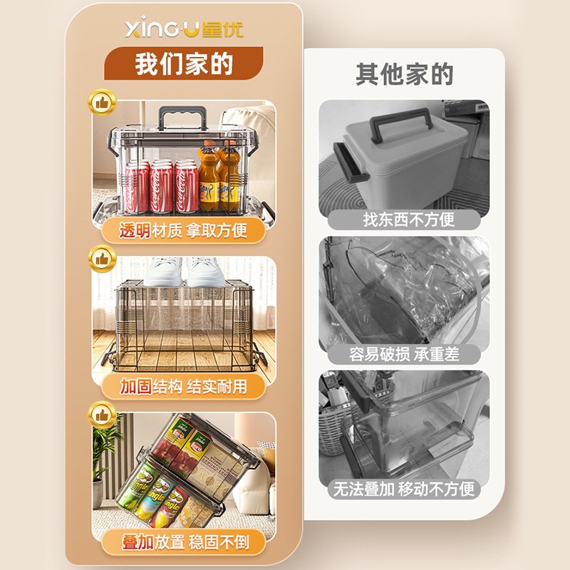 Large transparent plastic clothes quiltK toy storage box big