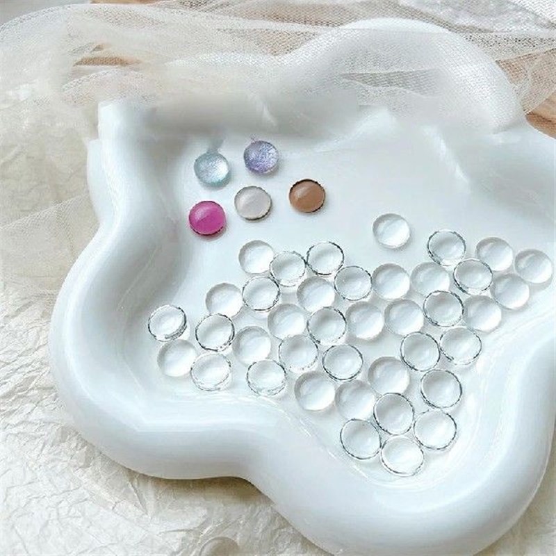 40pcs Glassi Color Card Transparent Tips Round Showing Gel