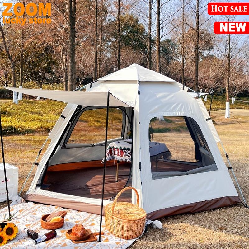 Outdoor automatic hexagon camping tent piPcnic waterproof