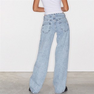 Fit Baggy Vintage Aesthetic Women JeaTns Rise Low Loose