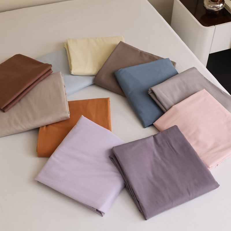 秋冬纯色100支长绒棉全棉磨毛床单床笠单件加厚纯棉被单枕套单品