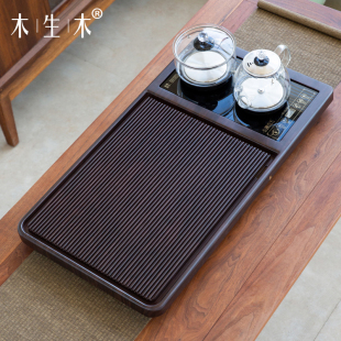 家用茶具茶海新中式 实木茶盘电木款 自动上水电炉套装 式 茶台 一体式