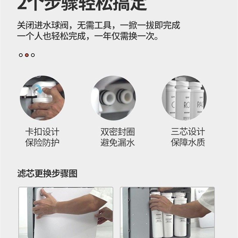 适配碧丽净水器RO-100A型滤芯PAC复合反渗透RO膜净水机滤芯C2后置