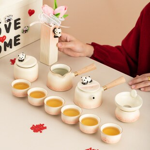 茶壶结婚礼物A送新人暖居乔迁生日礼盒搬家实用品 熊猫茶具套装